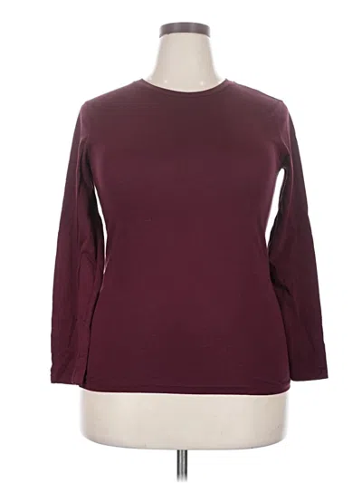 Pre-owned Old Navy 3/4 Sleeve T-shirt In Burgundy