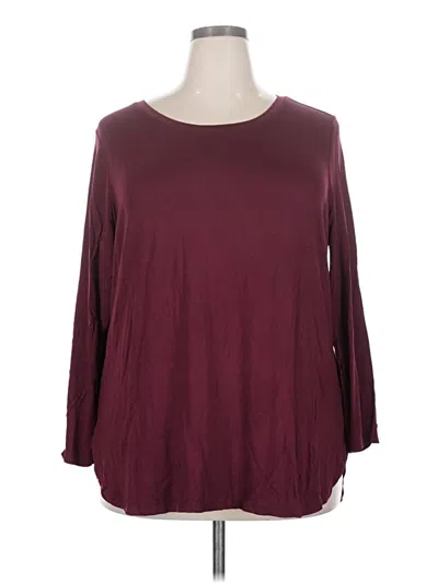 Old Navy 3/4 Sleeve T-shirt In Burgundy