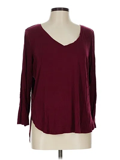 Pre-owned Old Navy 3/4 Sleeve T-shirt In Burgundy