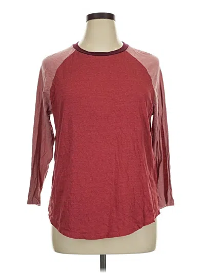 Pre-owned Old Navy 3/4 Sleeve T-shirt In Burgundy