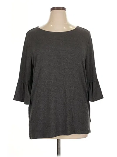 Pre-owned Old Navy 3/4 Sleeve T-shirt In Gray