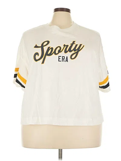 Pre-owned Old Navy 3/4 Sleeve T-shirt In Ivory