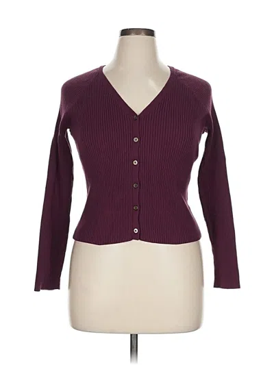 Pre-owned Old Navy Cardigan Sweater In Burgundy