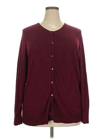 Pre-owned Old Navy Cardigan Sweater In Burgundy