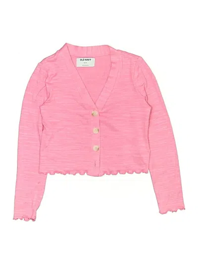 Pre-owned Old Navy Kids' Cardigan Sweater In Pink