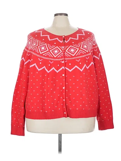 Pre-owned Old Navy Cardigan Sweater In Red