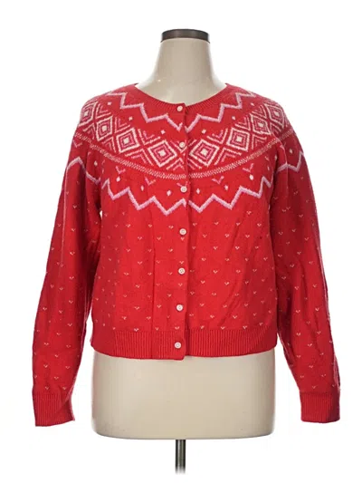 Pre-owned Old Navy Cardigan Sweater In Red