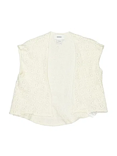 Pre-owned Old Navy Kids' Cardigan Sweater In White