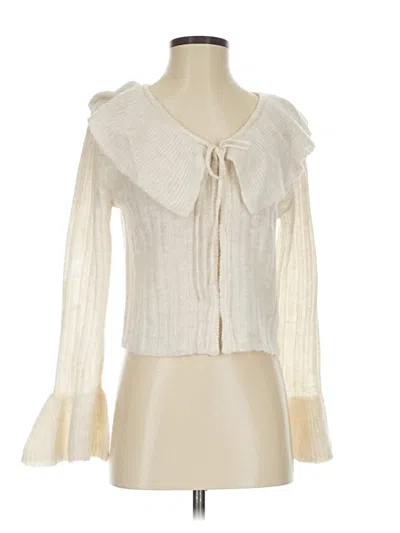 Pre-owned Old Navy Cardigan Sweater In White