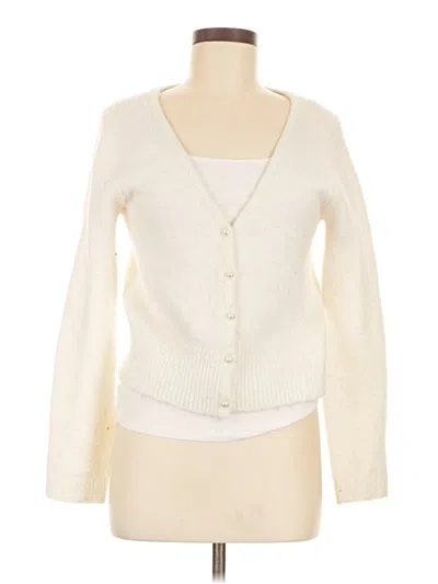 Pre-owned Old Navy Cardigan Sweater In White