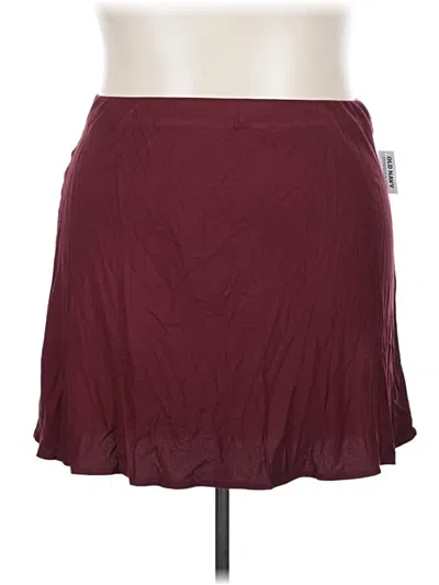 Pre-owned Old Navy Casual Skirt In Burgundy