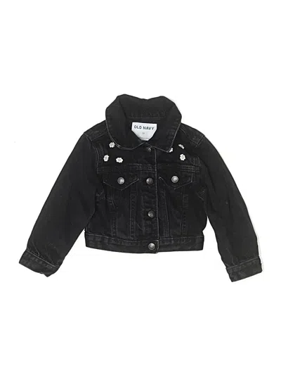Pre-owned Old Navy Kids' Denim Jacket In Black