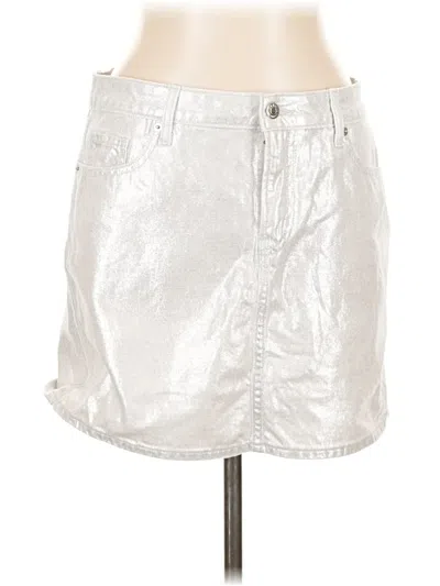 Pre-owned Old Navy Denim Skirt In Silver