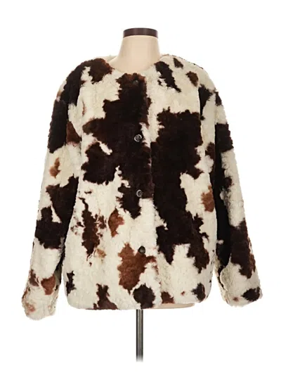 Pre-owned Old Navy Faux Fur Jacket In Brown