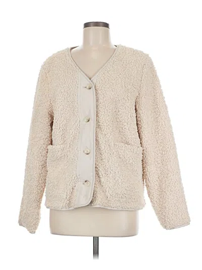 Pre-owned Old Navy Faux Fur Jacket In Ivory