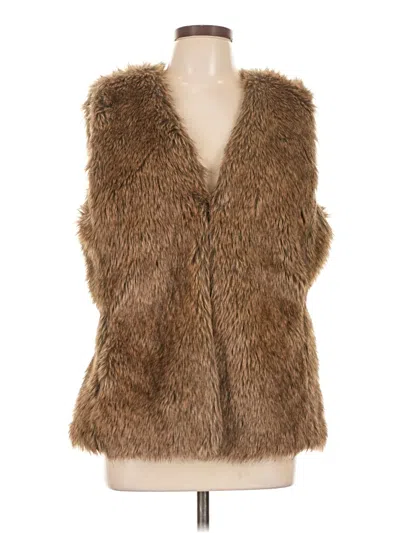 Pre-owned Old Navy Faux Fur Vest In Brown