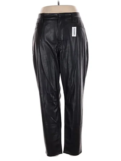 Old Navy Faux Leather Pants In Black