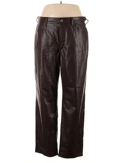 Pre-owned Old Navy Faux Leather Pants In Brown