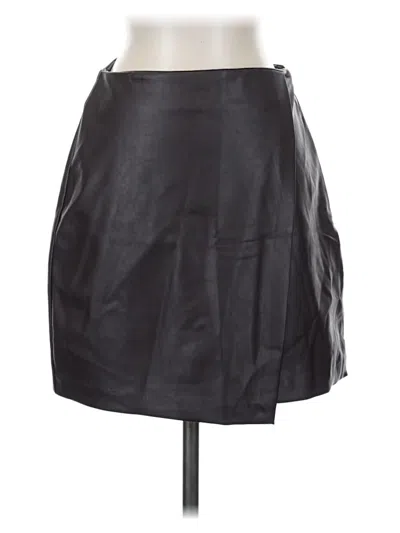 Pre-owned Old Navy Faux Leather Skirt In Black