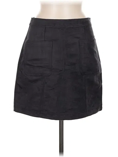 Pre-owned Old Navy Faux Leather Skirt In Black