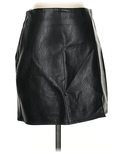 Old Navy Faux Leather Skirt In Black