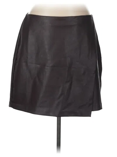 Pre-owned Old Navy Faux Leather Skirt In Black