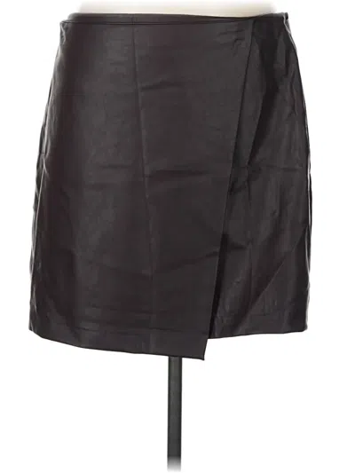 Old Navy Faux Leather Skirt In Black