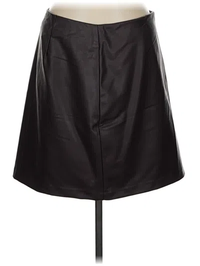 Pre-owned Old Navy Faux Leather Skirt In Black