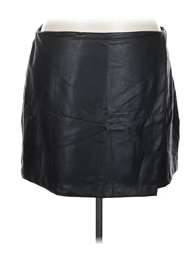 Old Navy Faux Leather Skirt In Black