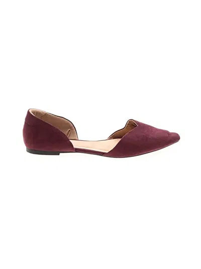 Pre-owned Old Navy Flats In Burgundy