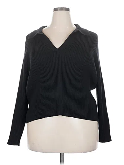 Pre-owned Old Navy Fleece Jacket In Black