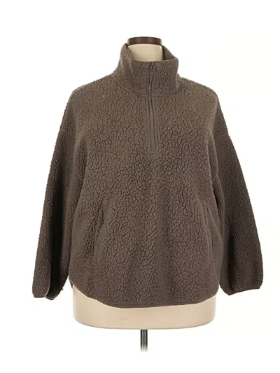 Pre-owned Old Navy Fleece Jacket In Brown