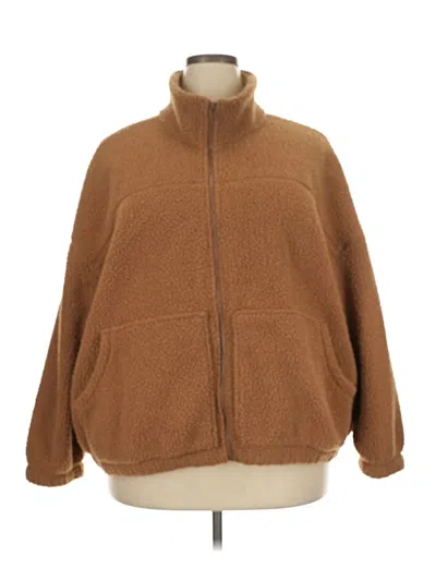 Pre-owned Old Navy Fleece Jacket In Brown