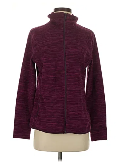 Pre-owned Old Navy Fleece Jacket In Burgundy