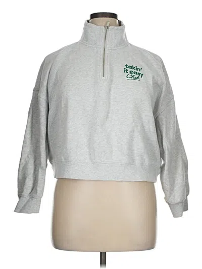 Pre-owned Old Navy Fleece Jacket In Gray