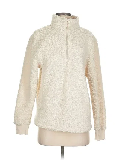 Pre-owned Old Navy Fleece Jacket In White
