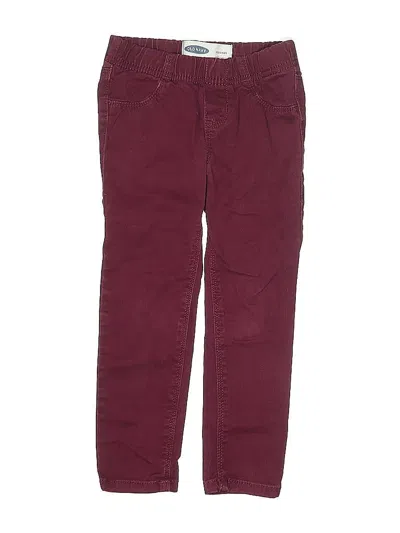 Pre-owned Old Navy Kids' Jeggings In Burgundy