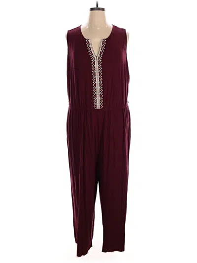 Pre-owned Old Navy Jumpsuit In Burgundy