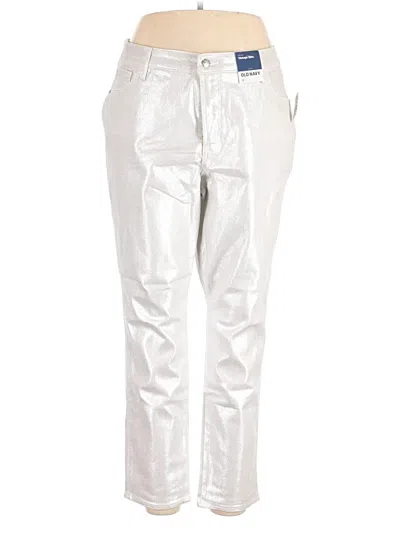 Old Navy Khaki Pant In Silver