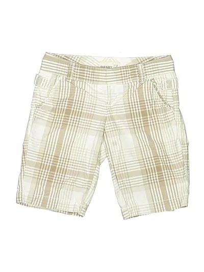 Pre-owned Old Navy Khaki Shorts In Ivory