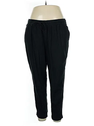 Pre-owned Old Navy Linen Pants In Black