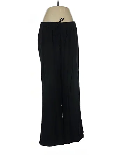 Pre-owned Old Navy Linen Pants In Black
