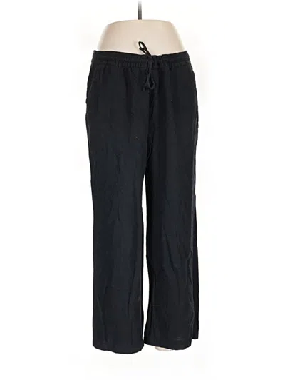 Pre-owned Old Navy Linen Pants In Black