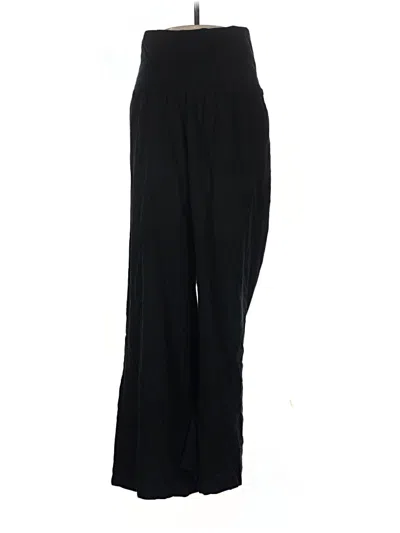 Pre-owned Old Navy Linen Pants In Black