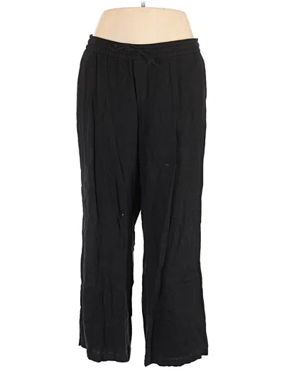 Pre-owned Old Navy Linen Pants In Black