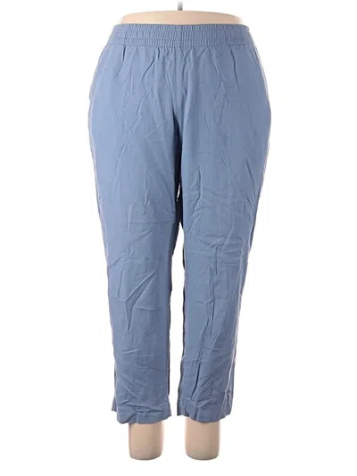 Pre-owned Old Navy Linen Pants In Blue