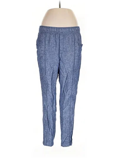 Pre-owned Old Navy Linen Pants In Blue