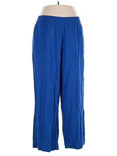 Pre-owned Old Navy Linen Pants In Blue