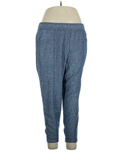 Pre-owned Old Navy Linen Pants In Blue