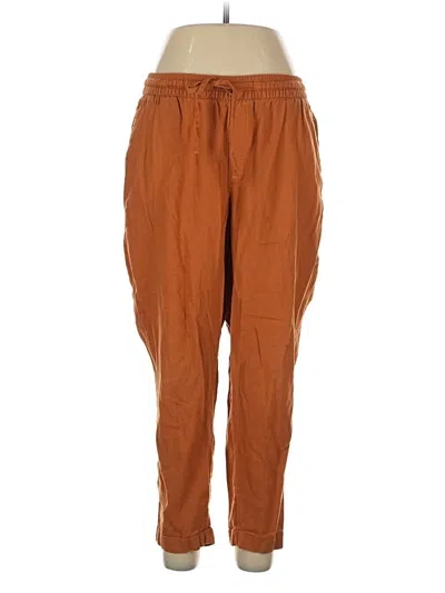 Pre-owned Old Navy Linen Pants In Brown